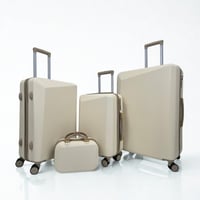 طقم حقائب سفر 5 قطع لون بيج ذهبي