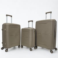 طقم حقائب سفر 3 قطع ضد الكسر كاكي