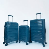 طقم حقائب سفر 3 قطع ضد الكسر ازرق