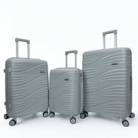 طقم حقائب سفر 3 قطع ضد الكسر رمادي