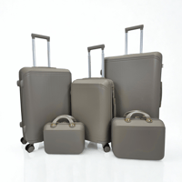 طقم حقائب سفر 5 قطع لون رمادي زيتوني