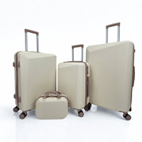 طقم حقائب سفر 5 قطع لون بيج روز