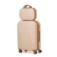 طقم حقائب سفر 7 قطع لون بيج روز