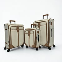 طقم حقائب سفر قماش 4 قطع فاخر بيج