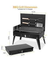 شواية فحم محمولة في الهواء الطلق قابلة للطي شواية...