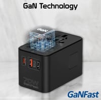 راس دولي ب5 اشكال 70 واط بمنفذ تايب سي و2منفذ يواس...