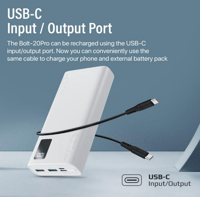 Promate باور بانك ذكي مدمج - 20000 مللي أمبير - أب...