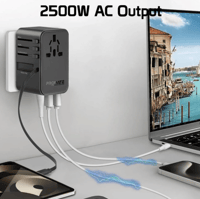 راس دولي ب5 اشكال 70 واط بمنفذ تايب سي و2منفذ يواس...