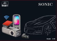 داش كام سونيك ‎4K DVR امامي وخلفي واي فاي Q6