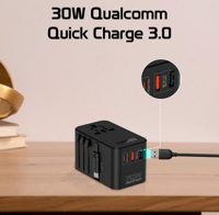 راس دولي ب5 اشكال 70 واط بمنفذ تايب سي و2منفذ يواس...