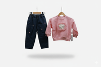 طقم مكون من قطعتين ( بنات )