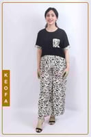 طقم نسائي كاجول مريح قطعتين نمري