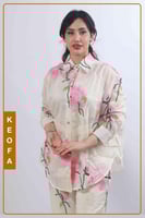 طقم نسائي مشجر انيق بخامة ممتازة