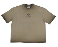 تيشرت اوفر سايز مغسول مكعب بتصميم انيق وطباعة الما...