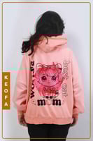 هودي اوفر سايز زهري مغسول جودة عالية بطباعة خلف وت...