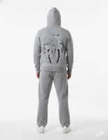 طقم شتوي مكون من قطعتين هودي بسحاب وبنطلون اوفر سا...