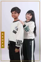 طقم شتوي للجنسين مطبوع مكون من قطعتين