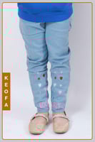 بنطلون جينز أزرق فاتح بناتي