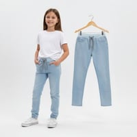 بنطلون جينز بناتي سماوي مريح