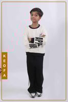 طقم شتوي للجنسين مطبوع مكون من قطعتين