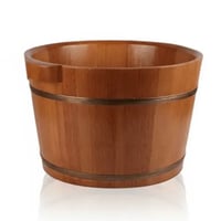 برميل حوض تدليك القدم الخشبي النقي – مناسب للباديك...