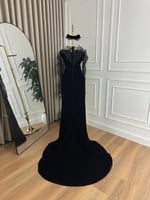 فساتين القماش مخمل كوري دانتيل