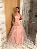 فساتين تل وتفته لونين