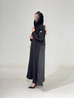 كتان اسود رسمي مع جاكار