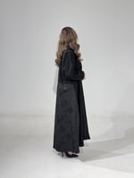 كتان اسود رسمي مع جاكار