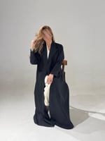 كتان رسمي اسود مع تل