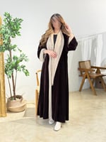 مخمل بني مبطن