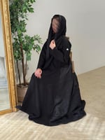 كتان اسود رسمي مع جاكار