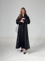 كتان اسود رسمي مع جاكار