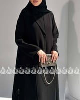 عباية تانيا سوداء كتف