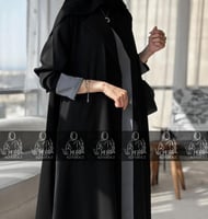 عباية نسمات كتف رمادي