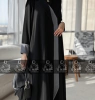 عباية نسمات كتف رمادي