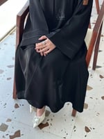 عبايه نص كلوش قماش لمار