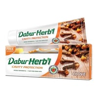 معجون اسنان بالقرنفل العشبي مع فرشاة اسنان من دابو...