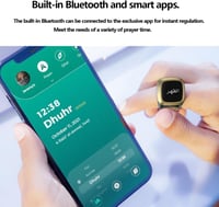 خاتم الذكر والتسبيح الذكي، بلون أسود، خاصية التذكي...