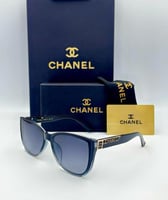 نظارة ماركة شانيل باستايل اسود اطراف ذهبي