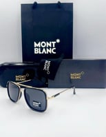 نظارة ماركة مونت بلانك اسود اطار ذهبي