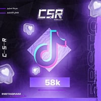 حساب متابعين تيك توك فخم 58k متابع