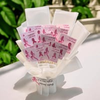 باقة بروش بشعار سرطان الثدي(20حبات)