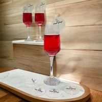 تاق الكاسات والاكواب مع الاسم ( 12 حبة)