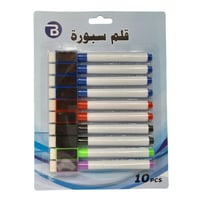 شدة أقلام سبورة مدبب بعدة ألوان | BOOKEY