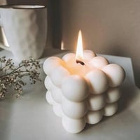 شمعة ببلز كبيرة اللون ابيض