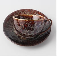 كوب سراميك مع صحن