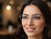 نظارة طبية كات آي بإطار معدني ذهبي أنيق