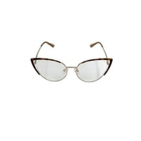 نظارة طبية نسائية بتصميم كات آي بإطار معدني ذهبي و...