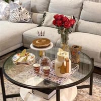 طاوله خدمه قزاز بشكل دائري قطعة وحدة